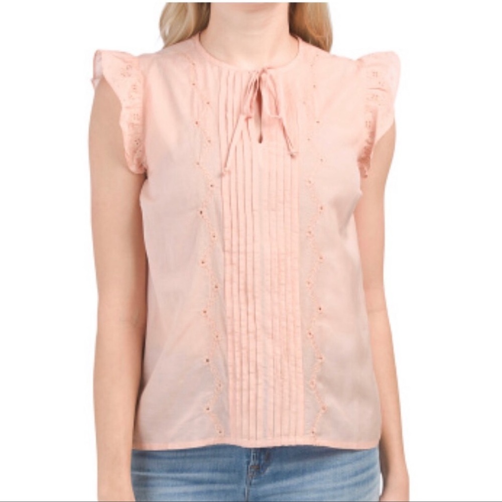 Lucky Brand, Sandra Flutter Sleeve Blouse